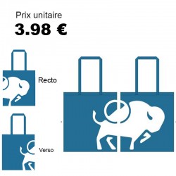 Lot de 25 Tote bag bleu