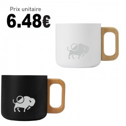 LOT DE 6 MUGS 4 NOIR + 2 BLANC